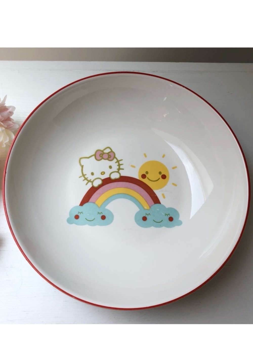 Hello Kitty Sunshine Rainbow Sanrio 46oz Ceramic Bowl